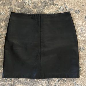 leather mini skirt